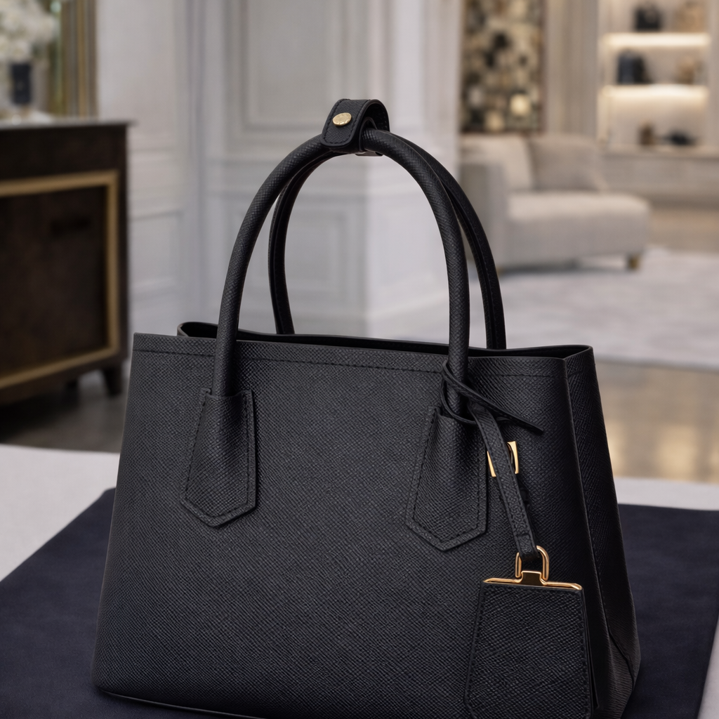 Black Leather Handbag PD