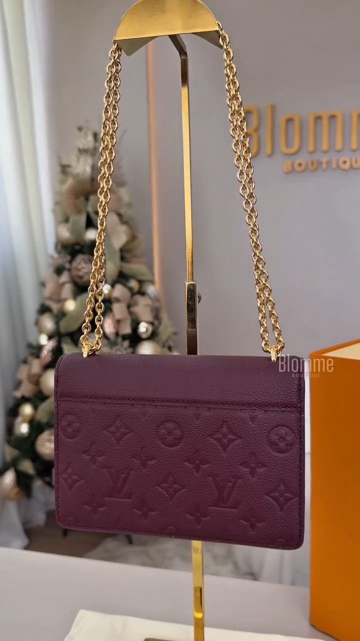 Burgundy Handbag LV
